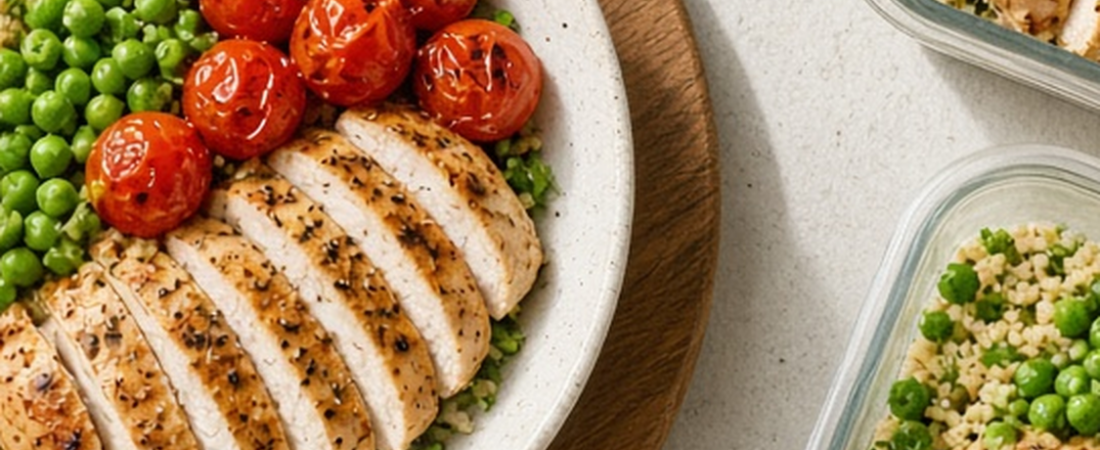 Make-ahead lunches for work (Sunday 20 minutes, weekdays on rails)