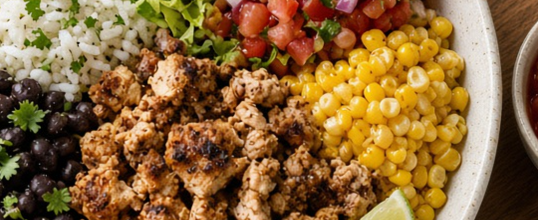 Burrito bowls for work (pack then, steady till 6 — not a wrap brick)